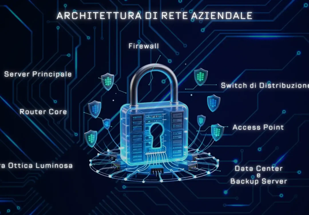 Un tecnico IT analizza gli aggiornamenti di sicurezza sui server di rete aziendali.