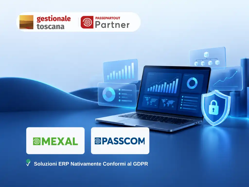 Software gestionali Passepartout Mexal e Passcom nativamente conformi al GDPR distribuiti da Gestionale Toscana